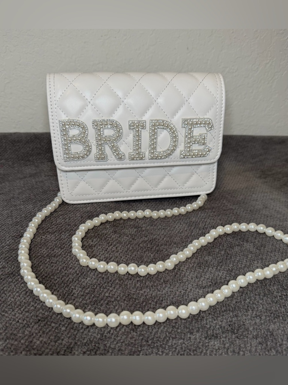 Bride Pearl Clutch or convertible Crossbody Bag